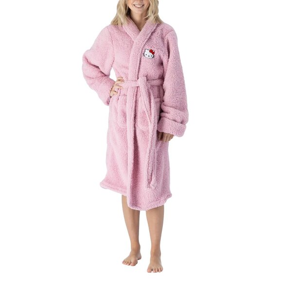 Hello Kitty Sherpa Fleece Robe - Picture 2 of 4
